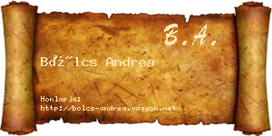 Bölcs Andrea névjegykártya